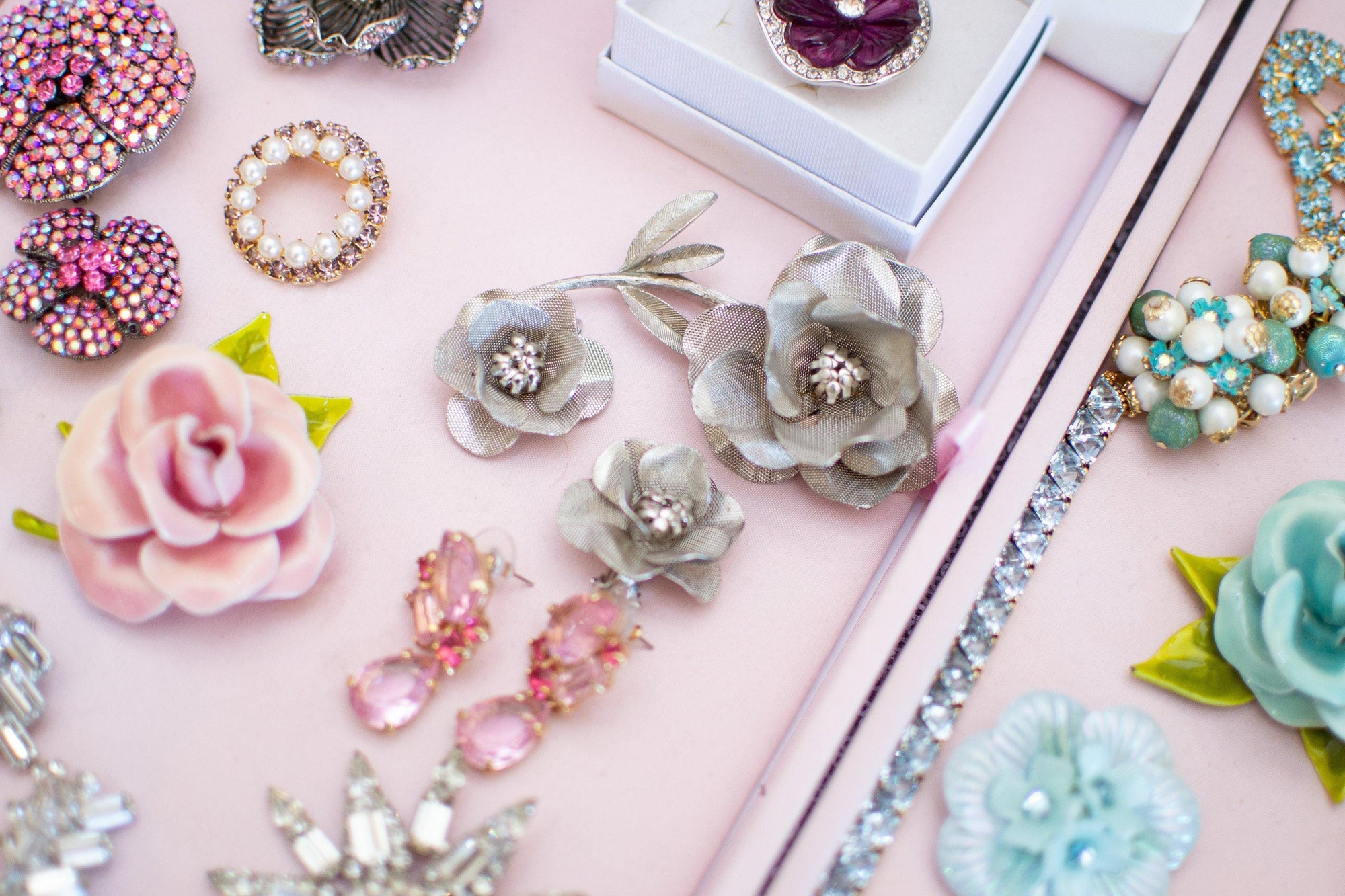 Vintage Huge Silver Rose Brooch by 1960s - Vintage Meet Modern Vintage Jewelry - Chicago, Illinois - #oldhollywoodglamour #vintagemeetmodern #designervintage #jewelrybox #antiquejewelry #vintagejewelry