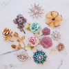 Vintage Pink Rhinestone Flower Brooch by 1990s - Vintage Meet Modern Vintage Jewelry - Chicago, Illinois - #oldhollywoodglamour #vintagemeetmodern #designervintage #jewelrybox #antiquejewelry #vintagejewelry