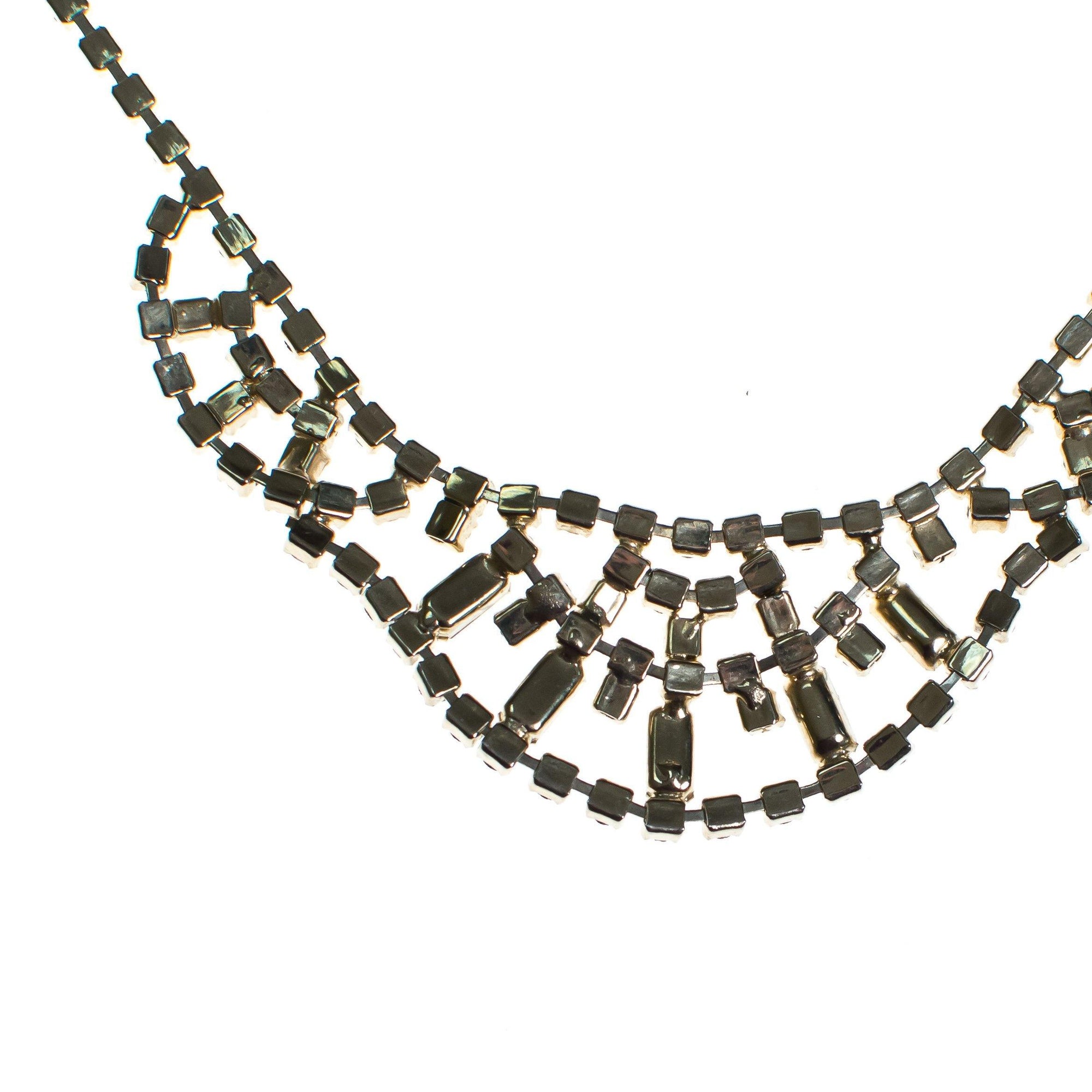 Vintage Aurora Borealis Iridescent Crystal Necklace by 1950s - Vintage Meet Modern Vintage Jewelry - Chicago, Illinois - #oldhollywoodglamour #vintagemeetmodern #designervintage #jewelrybox #antiquejewelry #vintagejewelry