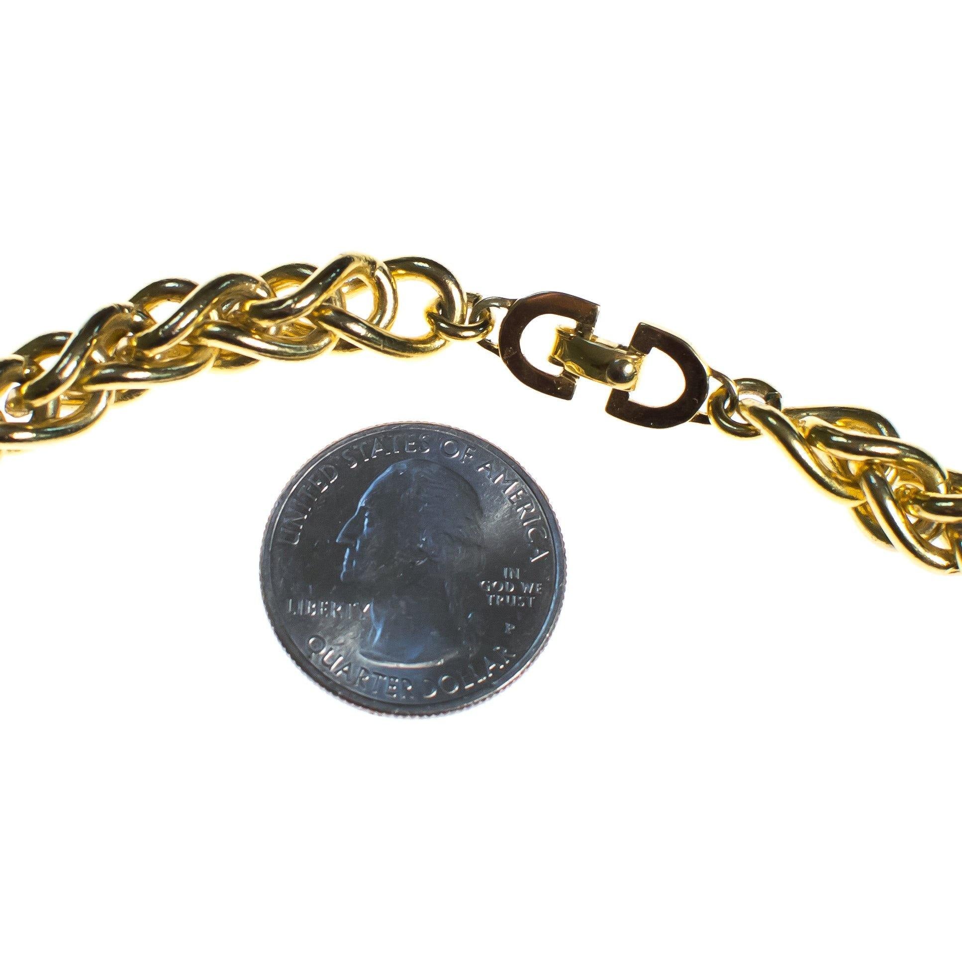 Vintage Christian Dior Classic Gold Chain Necklace by Christian Dior - Vintage Meet Modern Vintage Jewelry - Chicago, Illinois - #oldhollywoodglamour #vintagemeetmodern #designervintage #jewelrybox #antiquejewelry #vintagejewelry