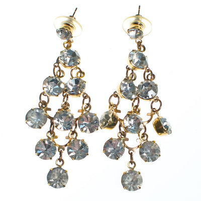Vintage Retro Diamante Waterfall Statement Earrings by 1980s - Vintage Meet Modern Vintage Jewelry - Chicago, Illinois - #oldhollywoodglamour #vintagemeetmodern #designervintage #jewelrybox #antiquejewelry #vintagejewelry