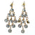 Vintage Retro Diamante Waterfall Statement Earrings