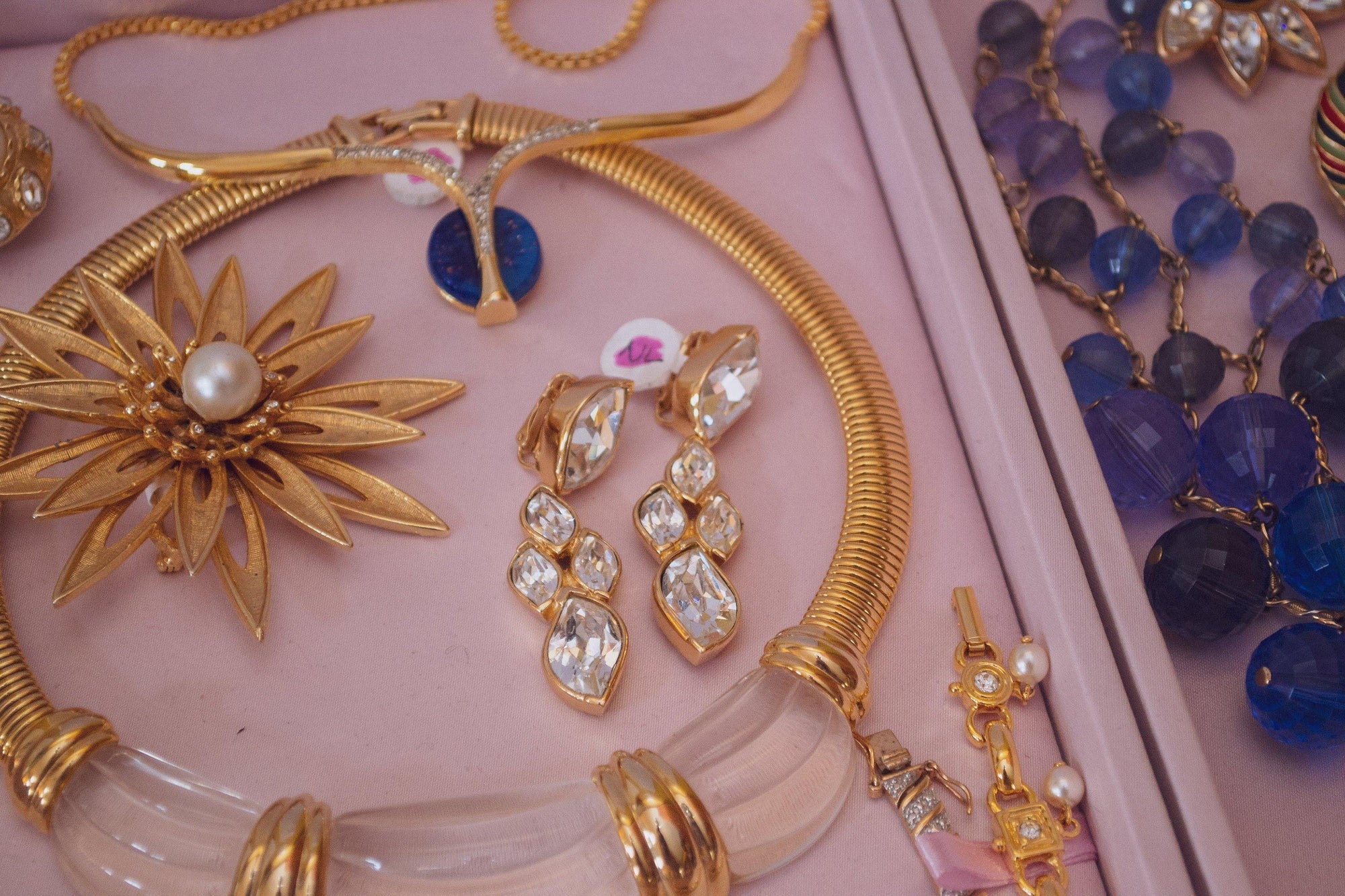 Vintage Christian Dior Diamante Crystal Drop Statement Earrings by Christian Dior - Vintage Meet Modern Vintage Jewelry - Chicago, Illinois - #oldhollywoodglamour #vintagemeetmodern #designervintage #jewelrybox #antiquejewelry #vintagejewelry