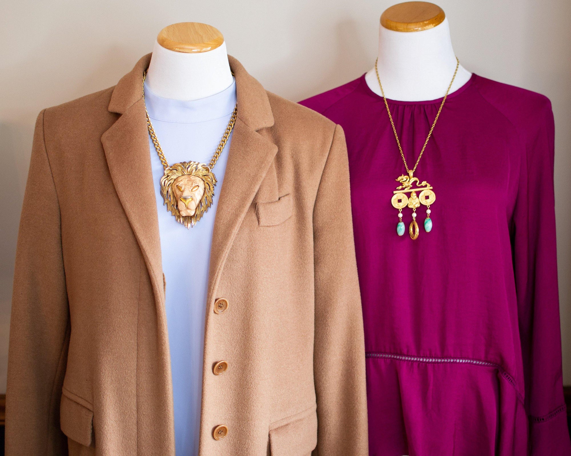 Vintage Huge Razza Lion Statement Necklace by Razza - Vintage Meet Modern Vintage Jewelry - Chicago, Illinois - #oldhollywoodglamour #vintagemeetmodern #designervintage #jewelrybox #antiquejewelry #vintagejewelry