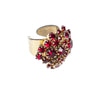 Vintage Red Rhinestone Cluster Statement Ring by 1950s - Vintage Meet Modern Vintage Jewelry - Chicago, Illinois - #oldhollywoodglamour #vintagemeetmodern #designervintage #jewelrybox #antiquejewelry #vintagejewelry