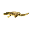 Vintage Gold Alligator Brooch by 1980s - Vintage Meet Modern Vintage Jewelry - Chicago, Illinois - #oldhollywoodglamour #vintagemeetmodern #designervintage #jewelrybox #antiquejewelry #vintagejewelry