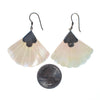 Vintage Mother of Pearl Fan Dangling Earrings with Sterling Silver by 1980s - Vintage Meet Modern Vintage Jewelry - Chicago, Illinois - #oldhollywoodglamour #vintagemeetmodern #designervintage #jewelrybox #antiquejewelry #vintagejewelry