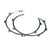 Vintage Large Silver Hoop earrings with Rhinestones