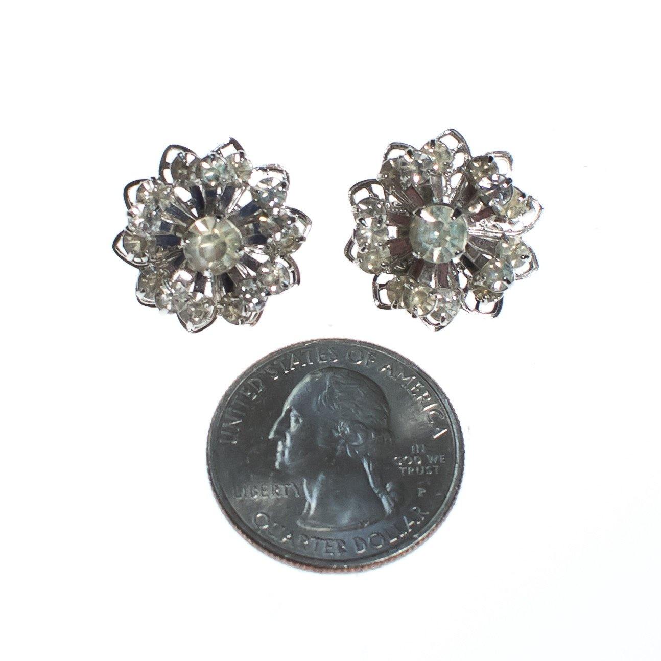 Vintage Sarah Coventry Petite Diamante Rhinestone Earrings by Sarah Coventry - Vintage Meet Modern Vintage Jewelry - Chicago, Illinois - #oldhollywoodglamour #vintagemeetmodern #designervintage #jewelrybox #antiquejewelry #vintagejewelry