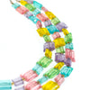 Vintage Pastel Rainbow Lucite Triple Stand Necklace by 1950s - Vintage Meet Modern Vintage Jewelry - Chicago, Illinois - #oldhollywoodglamour #vintagemeetmodern #designervintage #jewelrybox #antiquejewelry #vintagejewelry