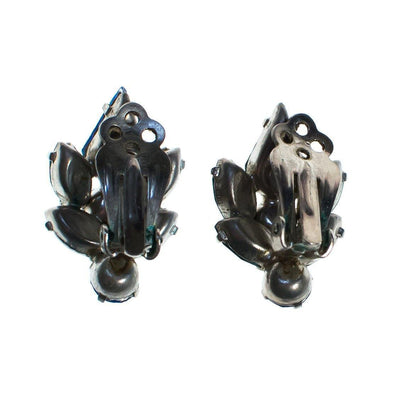 Vintage Mystic Blue Aurora Borealis Crystal Rhinestone Statement Earrings by 1950s - Vintage Meet Modern Vintage Jewelry - Chicago, Illinois - #oldhollywoodglamour #vintagemeetmodern #designervintage #jewelrybox #antiquejewelry #vintagejewelry