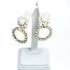 Vintage Retro Milk Glass Doorknocker Statement Earrings by 1950s - Vintage Meet Modern Vintage Jewelry - Chicago, Illinois - #oldhollywoodglamour #vintagemeetmodern #designervintage #jewelrybox #antiquejewelry #vintagejewelry