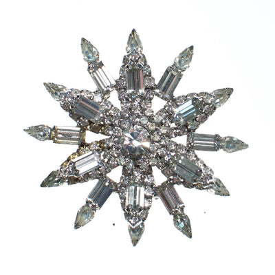 Vintage Art Deco Huge Diamante Crystal Star Brooch by 1950s - Vintage Meet Modern Vintage Jewelry - Chicago, Illinois - #oldhollywoodglamour #vintagemeetmodern #designervintage #jewelrybox #antiquejewelry #vintagejewelry