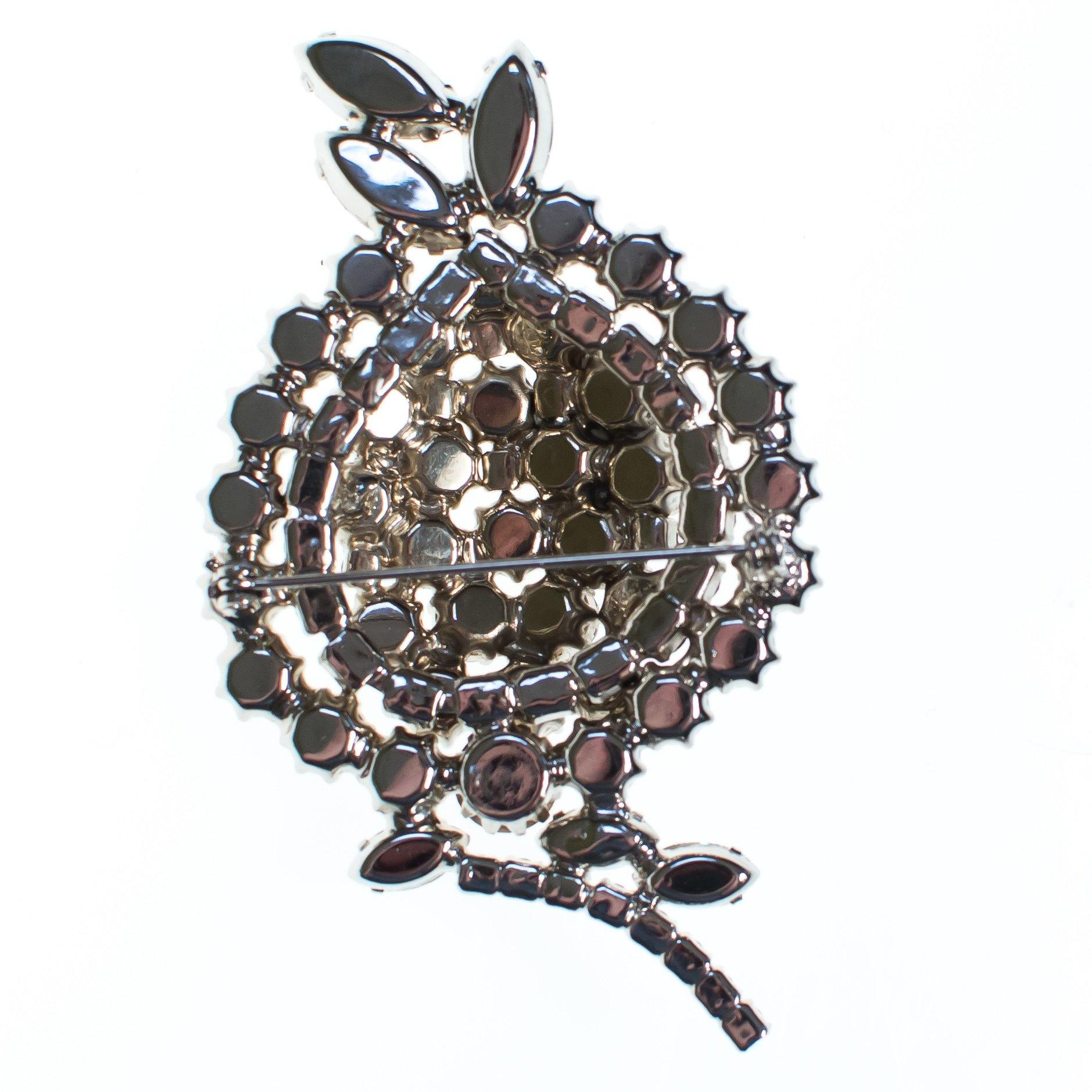 Vintage Huge Art Deco Diamante Rhinestone Cluster Brooch by 1950s - Vintage Meet Modern Vintage Jewelry - Chicago, Illinois - #oldhollywoodglamour #vintagemeetmodern #designervintage #jewelrybox #antiquejewelry #vintagejewelry