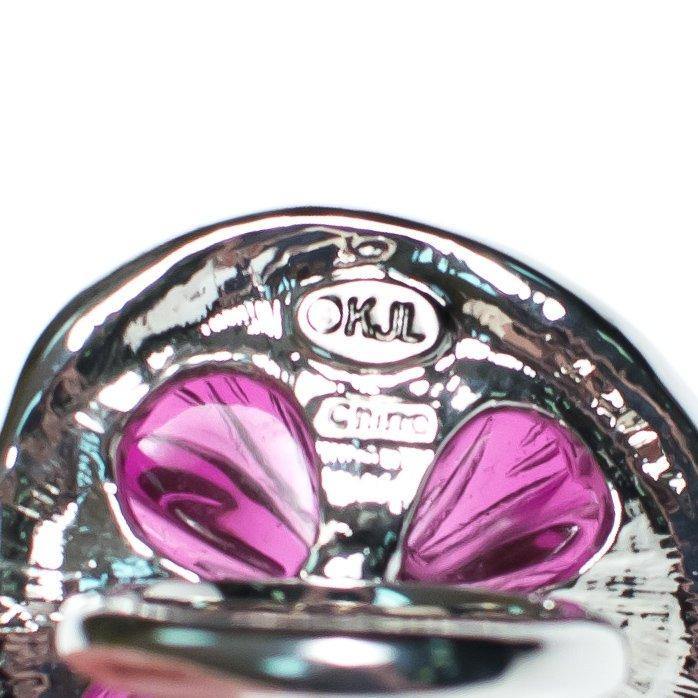 Vintage Kenneth Jay Lane Sparkling Purple Pansy Statement Ring with Pave Crystals by Kenneth Jay Lane - Vintage Meet Modern Vintage Jewelry - Chicago, Illinois - #oldhollywoodglamour #vintagemeetmodern #designervintage #jewelrybox #antiquejewelry #vintagejewelry