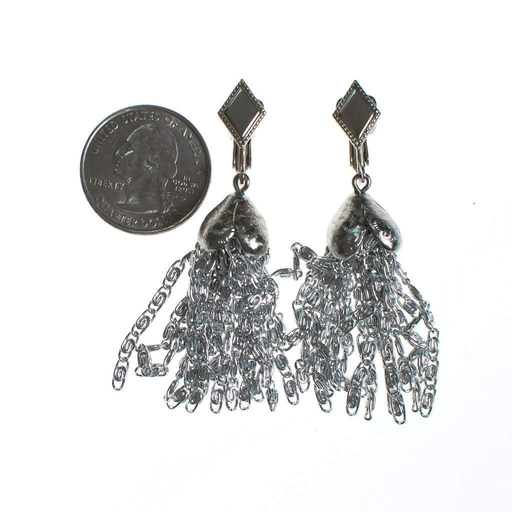 Vintage Sarah Coventry Silver Tassel Earrings by Sarah Coventry - Vintage Meet Modern Vintage Jewelry - Chicago, Illinois - #oldhollywoodglamour #vintagemeetmodern #designervintage #jewelrybox #antiquejewelry #vintagejewelry