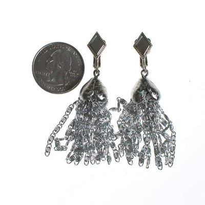 Vintage Sarah Coventry Silver Tassel Earrings by Sarah Coventry - Vintage Meet Modern Vintage Jewelry - Chicago, Illinois - #oldhollywoodglamour #vintagemeetmodern #designervintage #jewelrybox #antiquejewelry #vintagejewelry