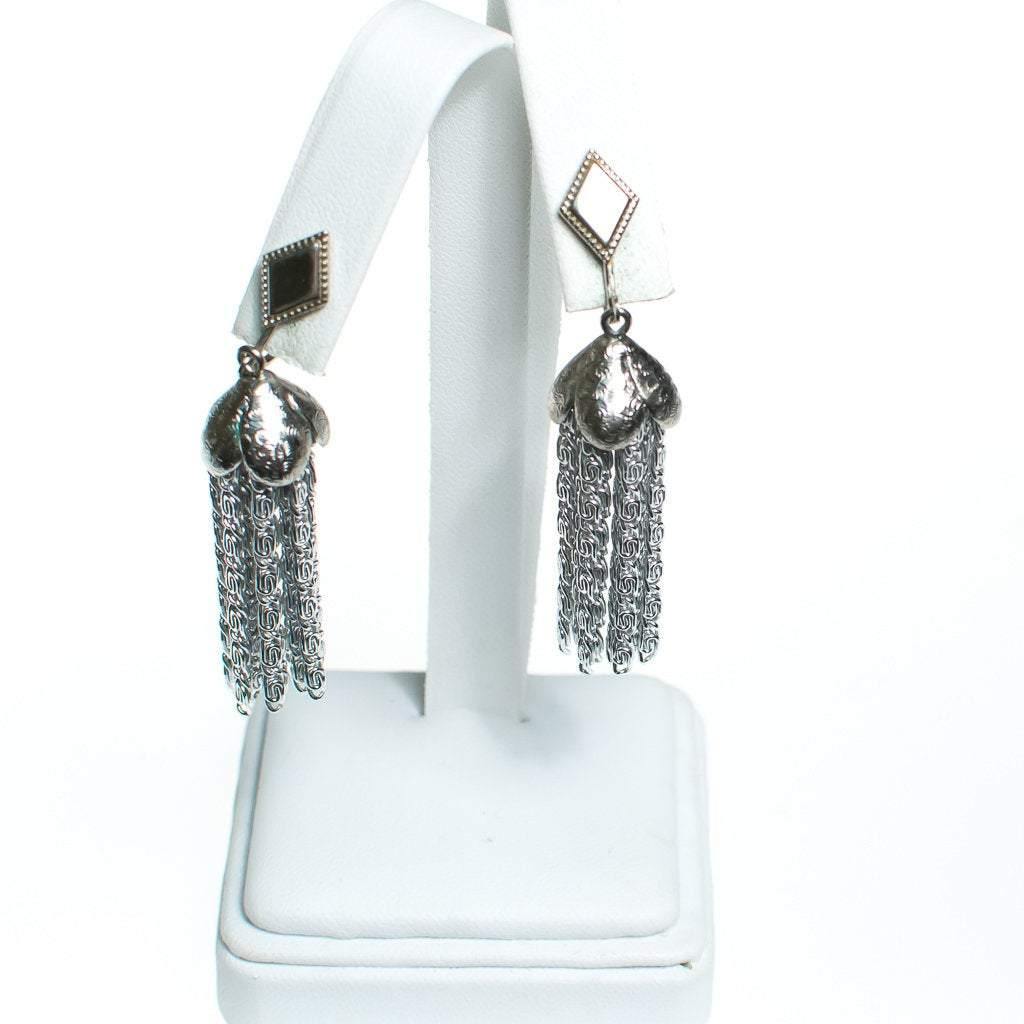 Vintage Sarah Coventry Silver Tassel Earrings by Sarah Coventry - Vintage Meet Modern Vintage Jewelry - Chicago, Illinois - #oldhollywoodglamour #vintagemeetmodern #designervintage #jewelrybox #antiquejewelry #vintagejewelry