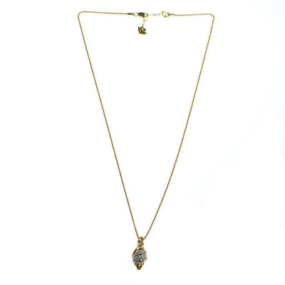 Vintage Swarovski Gold Shell Pendant Necklace by Swarovski - Vintage Meet Modern Vintage Jewelry - Chicago, Illinois - #oldhollywoodglamour #vintagemeetmodern #designervintage #jewelrybox #antiquejewelry #vintagejewelry