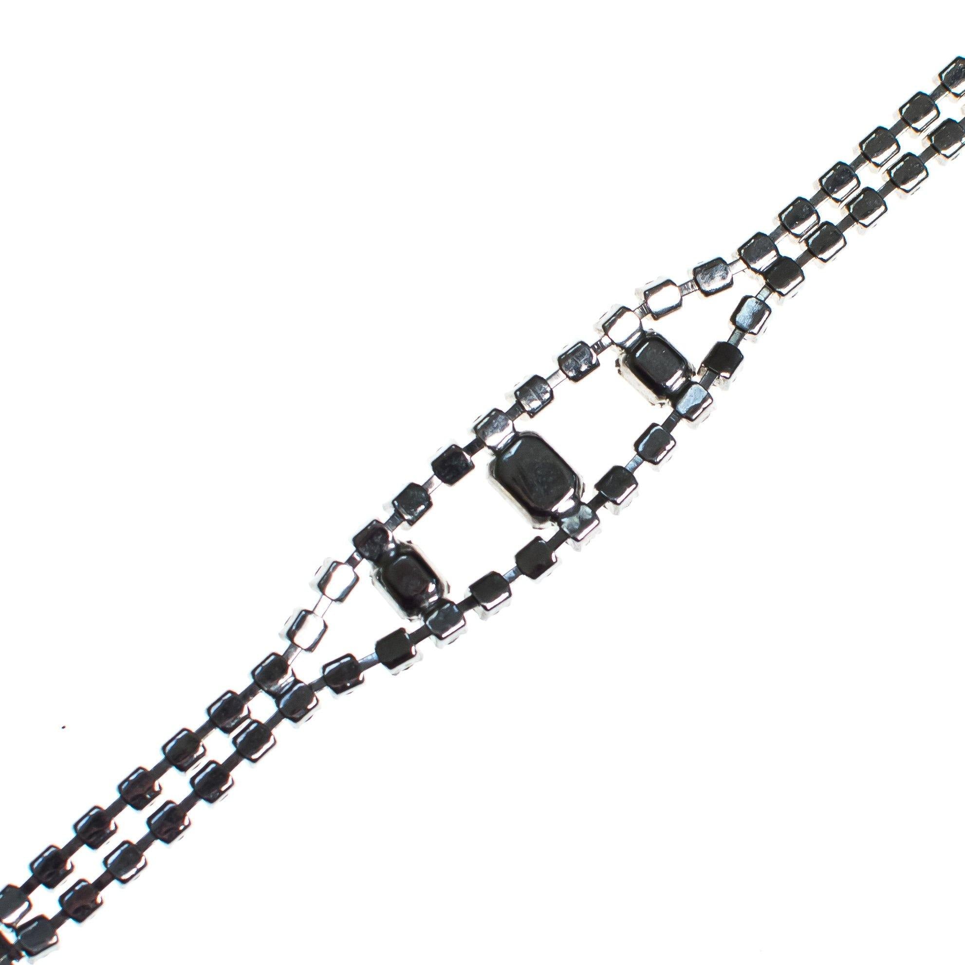 Vintage Art Deco Diamante Rhinestone Bracelet by Art Deco - Vintage Meet Modern Vintage Jewelry - Chicago, Illinois - #oldhollywoodglamour #vintagemeetmodern #designervintage #jewelrybox #antiquejewelry #vintagejewelry