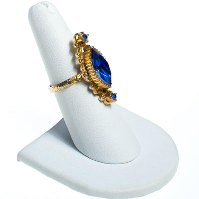 Vintage 1960s Royal Blue Statement Ring by 1960s - Vintage Meet Modern Vintage Jewelry - Chicago, Illinois - #oldhollywoodglamour #vintagemeetmodern #designervintage #jewelrybox #antiquejewelry #vintagejewelry