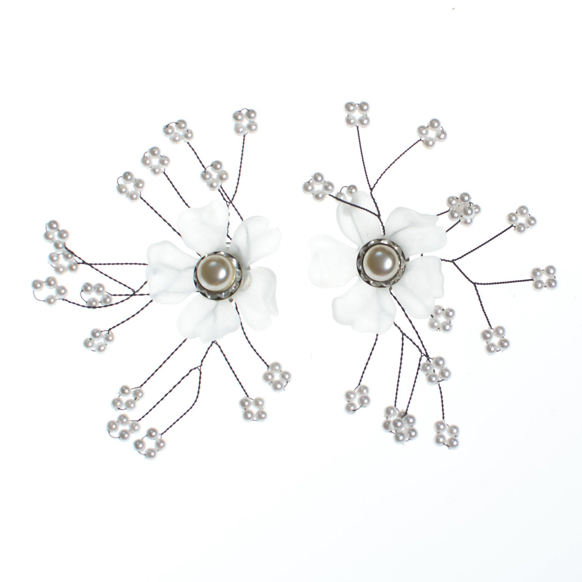 Vintage Frosted Lucite Flower Earrings by 1950s - Vintage Meet Modern Vintage Jewelry - Chicago, Illinois - #oldhollywoodglamour #vintagemeetmodern #designervintage #jewelrybox #antiquejewelry #vintagejewelry