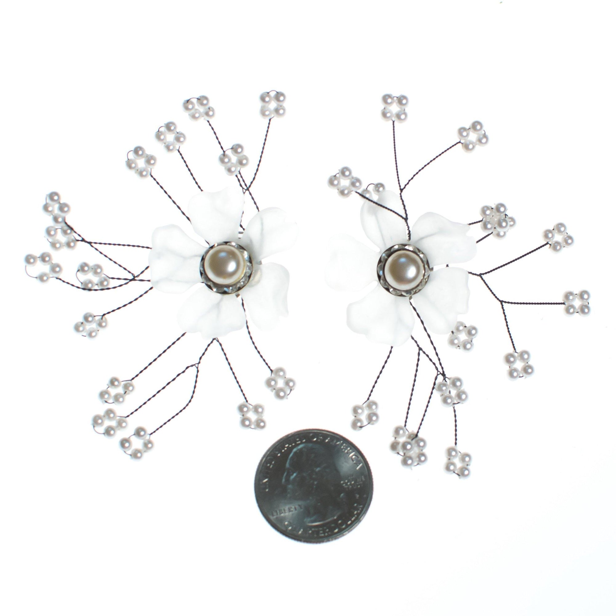 Vintage Frosted Lucite Flower Earrings by 1950s - Vintage Meet Modern Vintage Jewelry - Chicago, Illinois - #oldhollywoodglamour #vintagemeetmodern #designervintage #jewelrybox #antiquejewelry #vintagejewelry