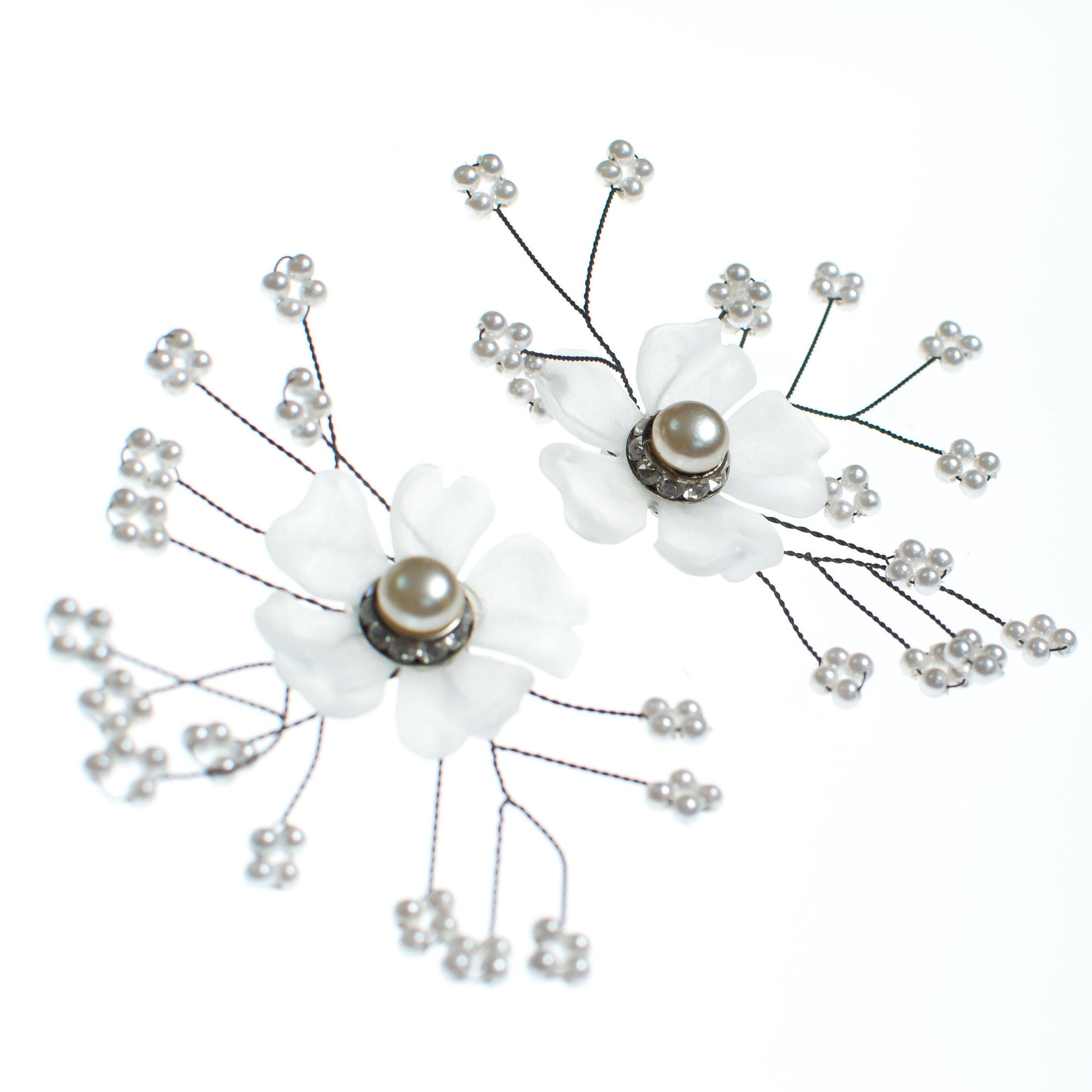 Vintage Frosted Lucite Flower Earrings by 1950s - Vintage Meet Modern Vintage Jewelry - Chicago, Illinois - #oldhollywoodglamour #vintagemeetmodern #designervintage #jewelrybox #antiquejewelry #vintagejewelry