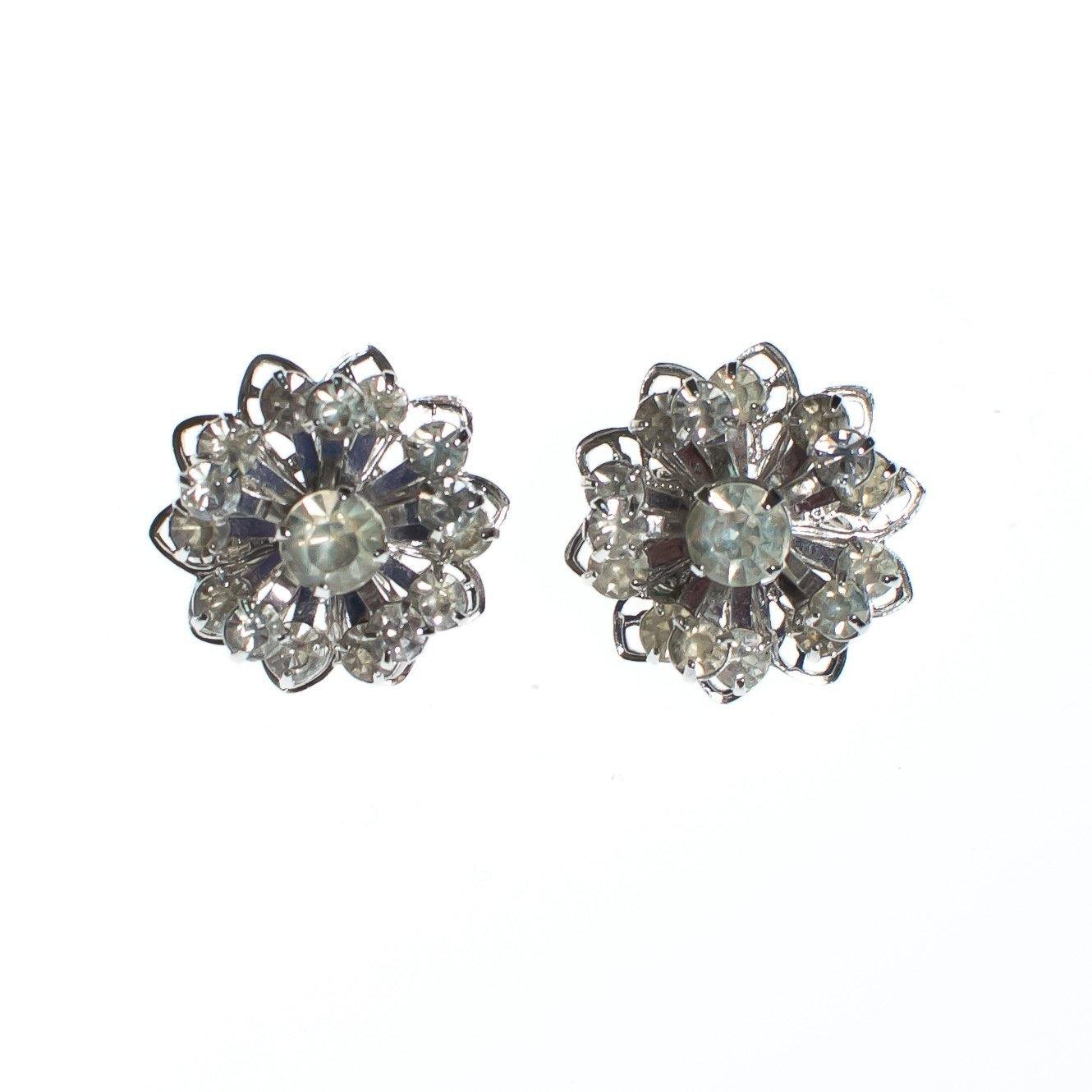 Vintage Sarah Coventry Petite Diamante Rhinestone Earrings by Sarah Coventry - Vintage Meet Modern Vintage Jewelry - Chicago, Illinois - #oldhollywoodglamour #vintagemeetmodern #designervintage #jewelrybox #antiquejewelry #vintagejewelry