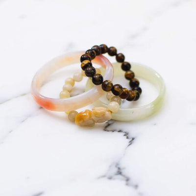 Vintage Authentic Green and White Jade Bangle Bracelet by Jade - Vintage Meet Modern Vintage Jewelry - Chicago, Illinois - #oldhollywoodglamour #vintagemeetmodern #designervintage #jewelrybox #antiquejewelry #vintagejewelry