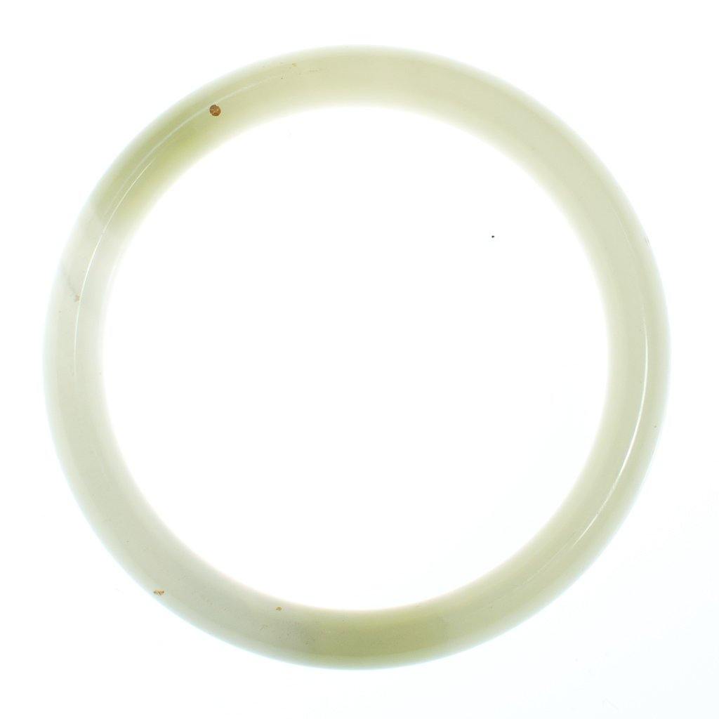 Vintage Authentic Green and White Jade Bangle Bracelet by Jade - Vintage Meet Modern Vintage Jewelry - Chicago, Illinois - #oldhollywoodglamour #vintagemeetmodern #designervintage #jewelrybox #antiquejewelry #vintagejewelry