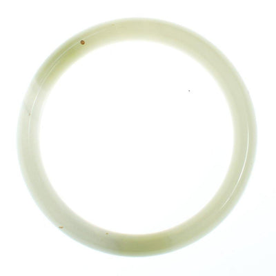 Vintage Authentic Green and White Jade Bangle Bracelet by Jade - Vintage Meet Modern Vintage Jewelry - Chicago, Illinois - #oldhollywoodglamour #vintagemeetmodern #designervintage #jewelrybox #antiquejewelry #vintagejewelry