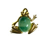 Vintage Kenneth Jay Lane Gold Frog with Jade Green Belly Brooch/Pendant by KJL - Vintage Meet Modern Vintage Jewelry - Chicago, Illinois - #oldhollywoodglamour #vintagemeetmodern #designervintage #jewelrybox #antiquejewelry #vintagejewelry