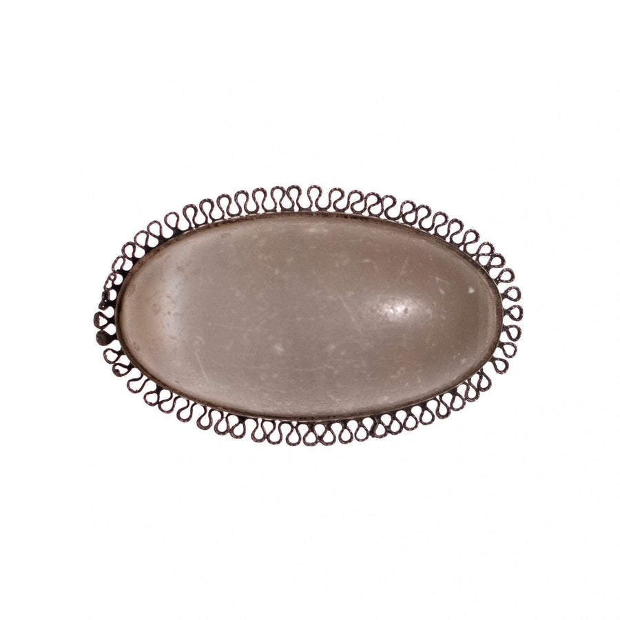 Vintage Art Deco Sterling Silver Era Moonstone Sash Pin Brooch by Art Deco - Vintage Meet Modern Vintage Jewelry - Chicago, Illinois - #oldhollywoodglamour #vintagemeetmodern #designervintage #jewelrybox #antiquejewelry #vintagejewelry