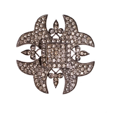 Vintage 1940s Large Maltese Diamante Crystal Cross by 1940s - Vintage Meet Modern Vintage Jewelry - Chicago, Illinois - #oldhollywoodglamour #vintagemeetmodern #designervintage #jewelrybox #antiquejewelry #vintagejewelry