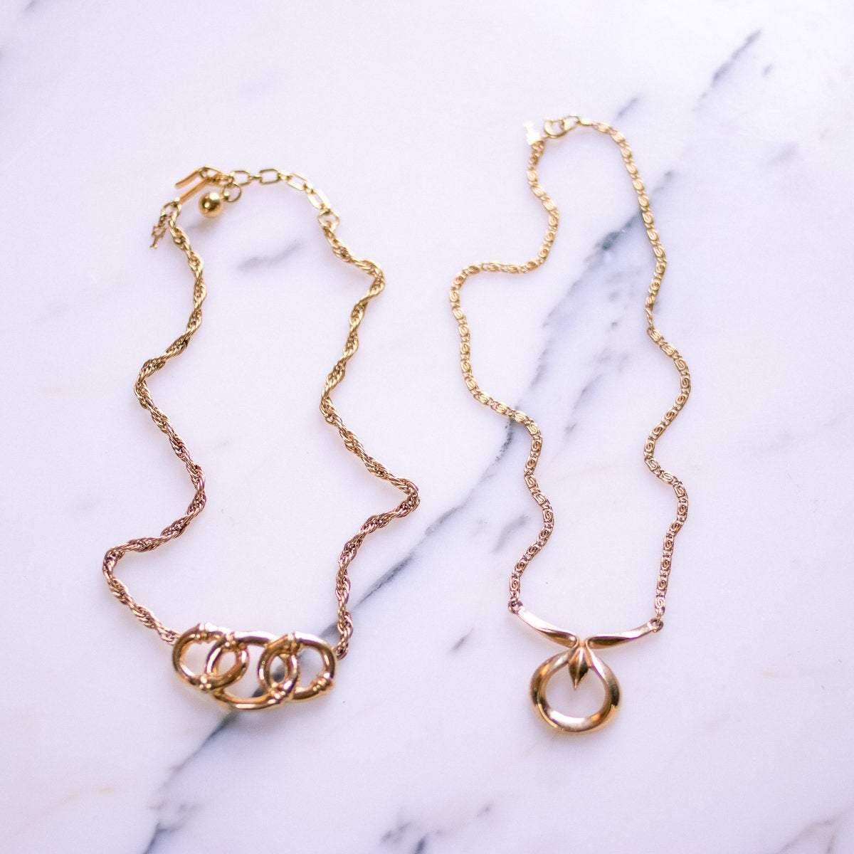 Vintage 1960s Crown Trifari Bamboo Necklace by Crown Trifari - Vintage Meet Modern Vintage Jewelry - Chicago, Illinois - #oldhollywoodglamour #vintagemeetmodern #designervintage #jewelrybox #antiquejewelry #vintagejewelry