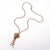 Vintage 1950s Mid Century Modern Rhinestone Tassel Necklace