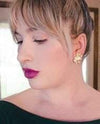Vintage 1980s Swarovski Crystal Earrings with Gold Plate Detailing by Swarovski - Vintage Meet Modern Vintage Jewelry - Chicago, Illinois - #oldhollywoodglamour #vintagemeetmodern #designervintage #jewelrybox #antiquejewelry #vintagejewelry