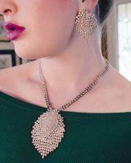 Vintage 1970s Art Deco Inspired Rhinestone Fringe Necklace by 1970s - Vintage Meet Modern Vintage Jewelry - Chicago, Illinois - #oldhollywoodglamour #vintagemeetmodern #designervintage #jewelrybox #antiquejewelry #vintagejewelry