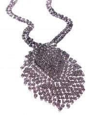 Vintage 1970s Art Deco Inspired Rhinestone Fringe Necklace by 1970s - Vintage Meet Modern Vintage Jewelry - Chicago, Illinois - #oldhollywoodglamour #vintagemeetmodern #designervintage #jewelrybox #antiquejewelry #vintagejewelry