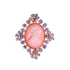 Vintage 1990s Aurora Borealis Cameo Brooch with Rhinestone Detailing by 1990s - Vintage Meet Modern Vintage Jewelry - Chicago, Illinois - #oldhollywoodglamour #vintagemeetmodern #designervintage #jewelrybox #antiquejewelry #vintagejewelry