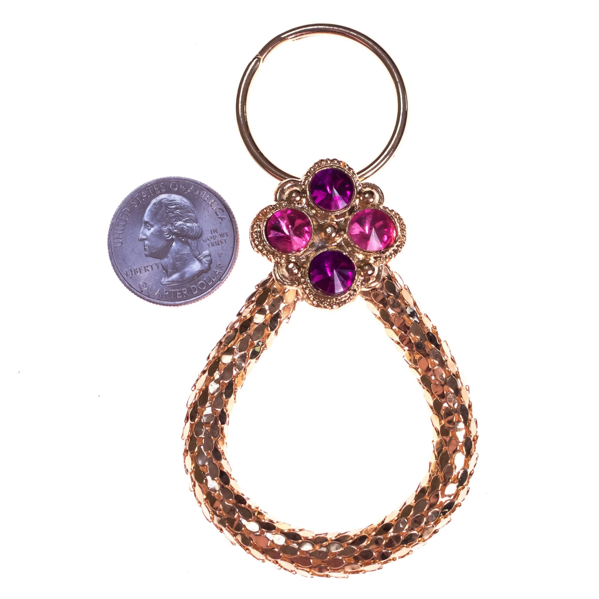 Vintage Whiting and Davis Bejeweled Keychain by Whiting and Davis - Vintage Meet Modern Vintage Jewelry - Chicago, Illinois - #oldhollywoodglamour #vintagemeetmodern #designervintage #jewelrybox #antiquejewelry #vintagejewelry