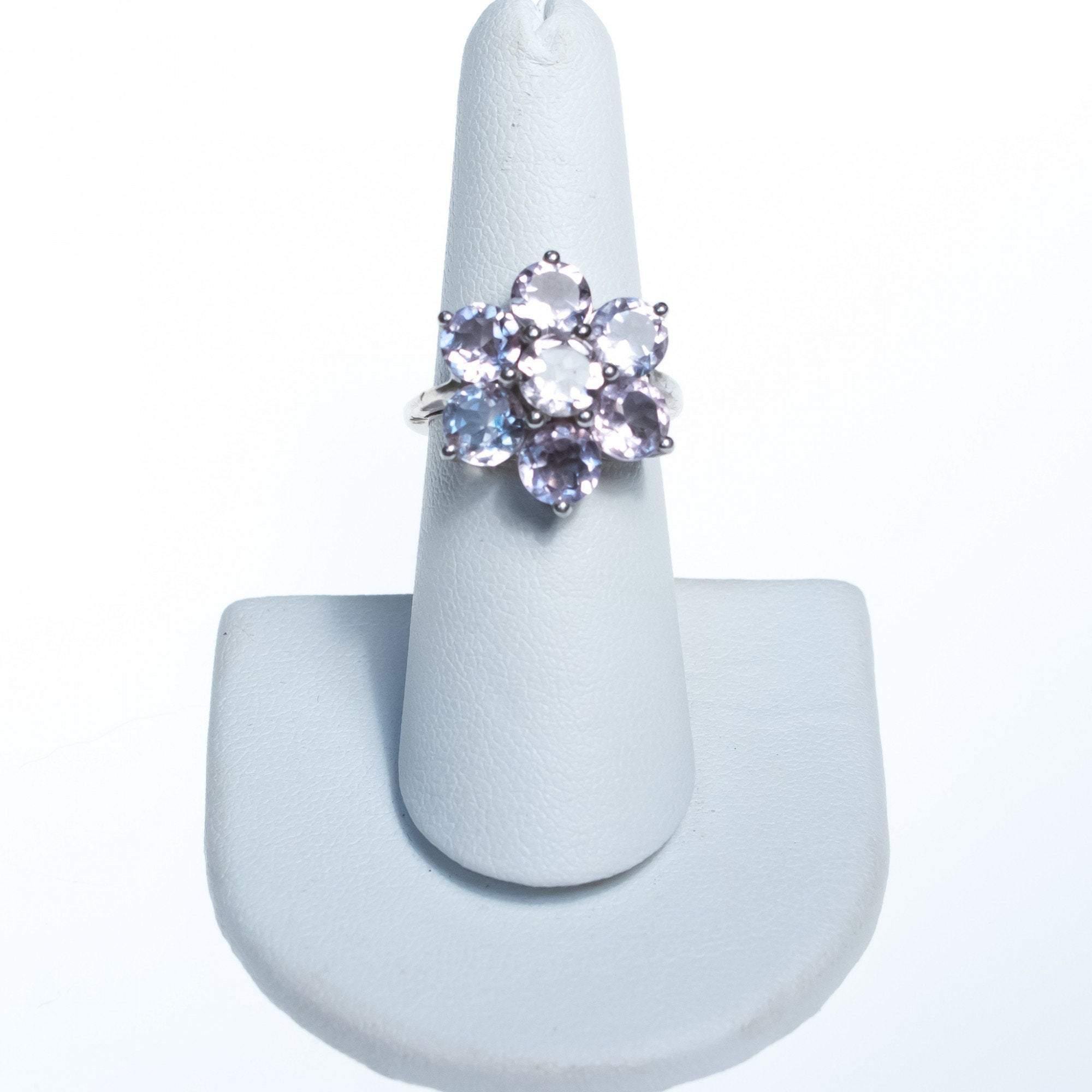 Vintage Pale Amethyst Cluster Flower Ring by Amethyst - Vintage Meet Modern Vintage Jewelry - Chicago, Illinois - #oldhollywoodglamour #vintagemeetmodern #designervintage #jewelrybox #antiquejewelry #vintagejewelry