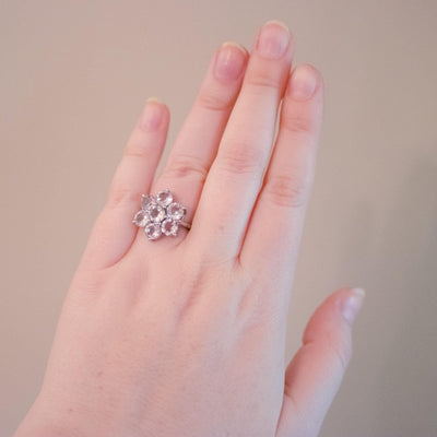 Vintage Pale Amethyst Cluster Flower Ring by Amethyst - Vintage Meet Modern Vintage Jewelry - Chicago, Illinois - #oldhollywoodglamour #vintagemeetmodern #designervintage #jewelrybox #antiquejewelry #vintagejewelry