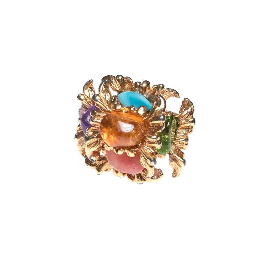 Vintage Judy Lee Colorful Cabochon Statement Ring by Judy Lee - Vintage Meet Modern Vintage Jewelry - Chicago, Illinois - #oldhollywoodglamour #vintagemeetmodern #designervintage #jewelrybox #antiquejewelry #vintagejewelry