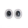 Vintage Whiting and Davis Hematite Earrings with Silver Lattice Details by Whiting and Davis - Vintage Meet Modern Vintage Jewelry - Chicago, Illinois - #oldhollywoodglamour #vintagemeetmodern #designervintage #jewelrybox #antiquejewelry #vintagejewelry