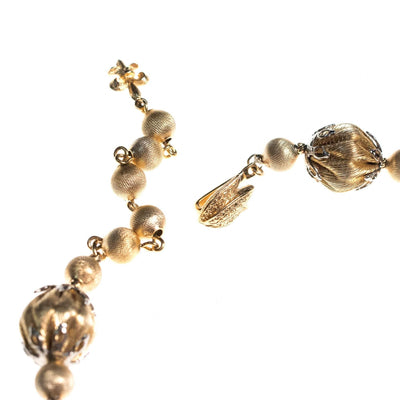 Vintage Vendome Gold and Silver Beaded Necklace by Vendome - Vintage Meet Modern Vintage Jewelry - Chicago, Illinois - #oldhollywoodglamour #vintagemeetmodern #designervintage #jewelrybox #antiquejewelry #vintagejewelry
