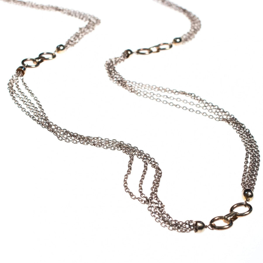 Vintage Sterling Silver Necklace with Gucci Link Details by Milor - Vintage Meet Modern Vintage Jewelry - Chicago, Illinois - #oldhollywoodglamour #vintagemeetmodern #designervintage #jewelrybox #antiquejewelry #vintagejewelry