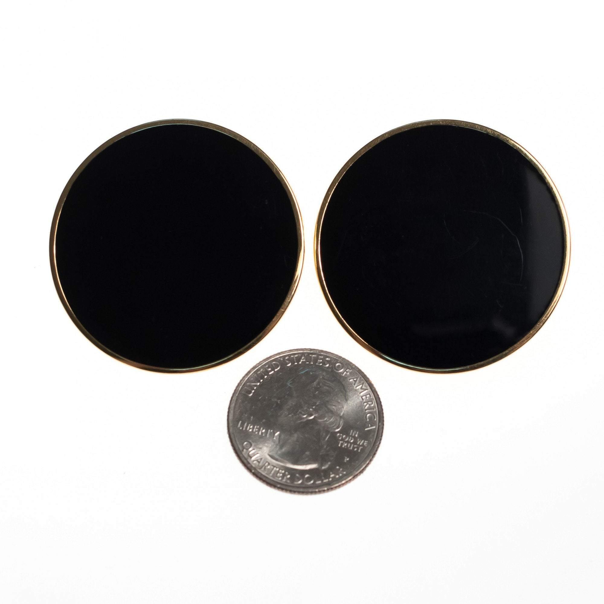 Vintage Monet Black Palette Style Earrings by Monet - Vintage Meet Modern Vintage Jewelry - Chicago, Illinois - #oldhollywoodglamour #vintagemeetmodern #designervintage #jewelrybox #antiquejewelry #vintagejewelry