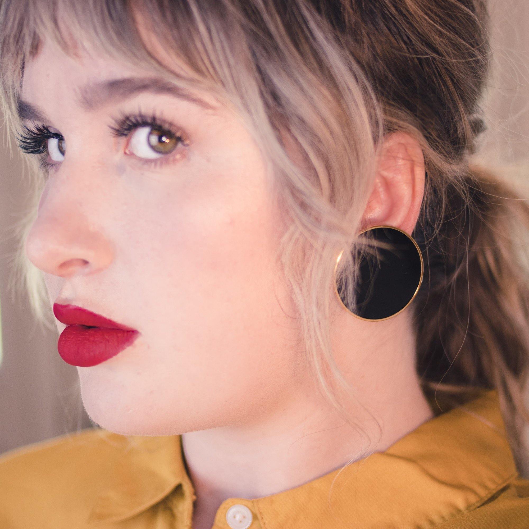 Vintage Monet Black Palette Style Earrings by Monet - Vintage Meet Modern Vintage Jewelry - Chicago, Illinois - #oldhollywoodglamour #vintagemeetmodern #designervintage #jewelrybox #antiquejewelry #vintagejewelry